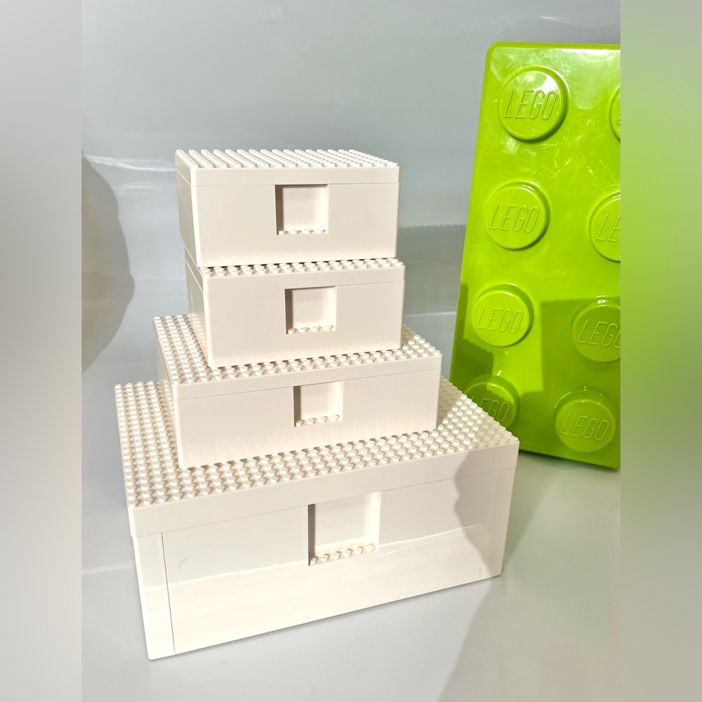 LEGO IKEA BYGGLEK® 4 Boxes with Lids Large, Medium & Small Boxes